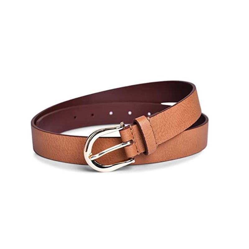 BELWABA Vegan Leather Tan Womens Belt Buy BELWABA Vegan Leather Tan