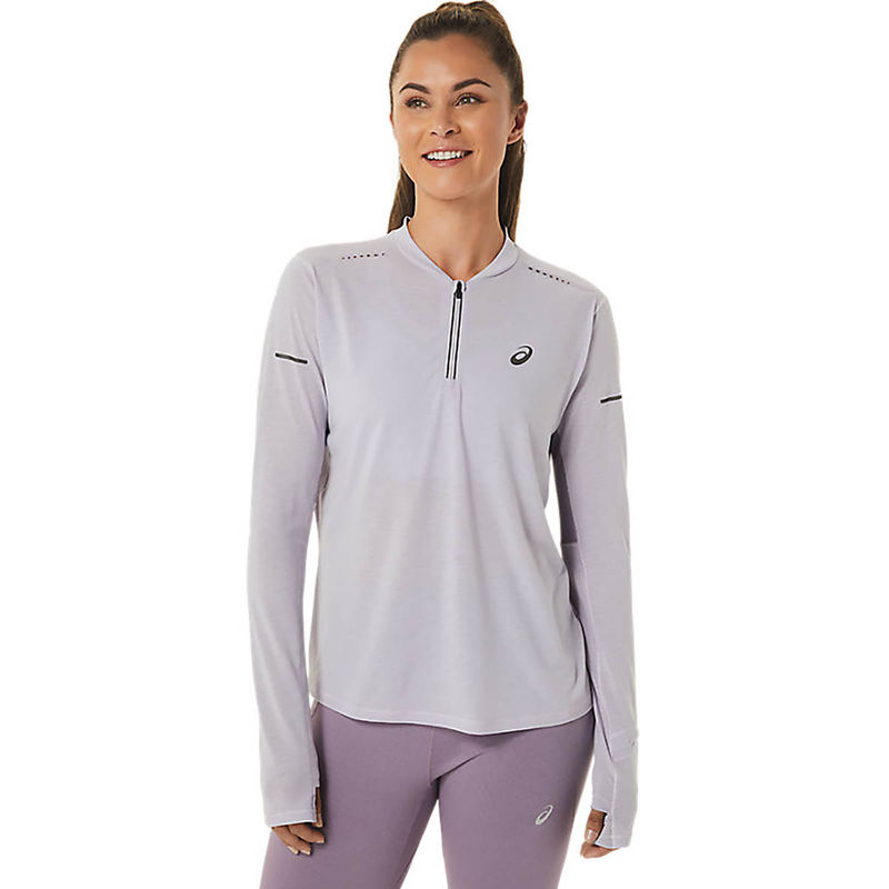 ASICS Metarun 1/2 Zip LS Purple Women's T-Shirt (S)