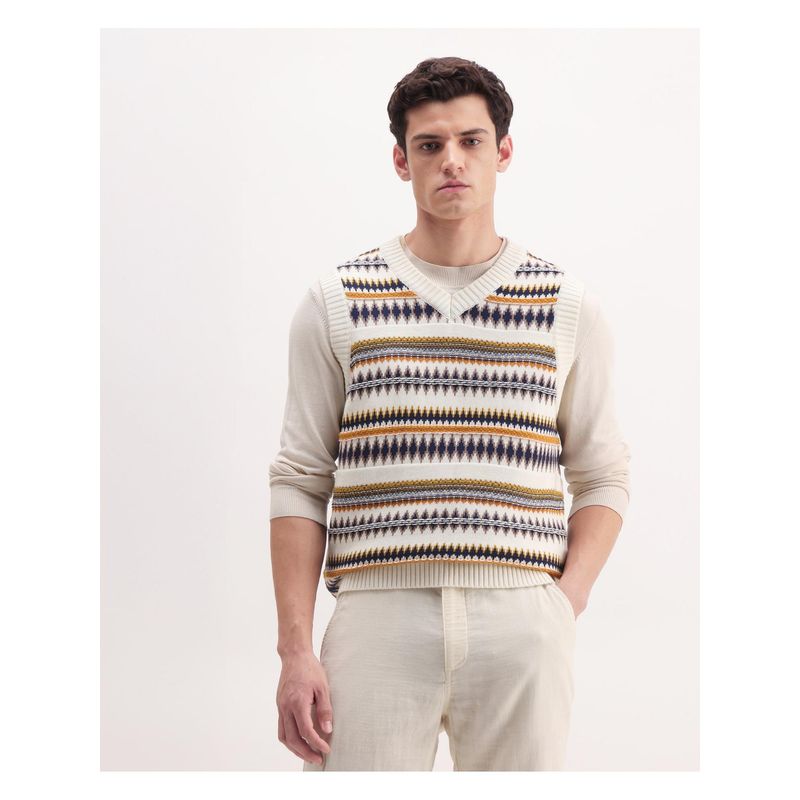 Rare Rabbit Fair Isle Cricket Sweater Vest (M)