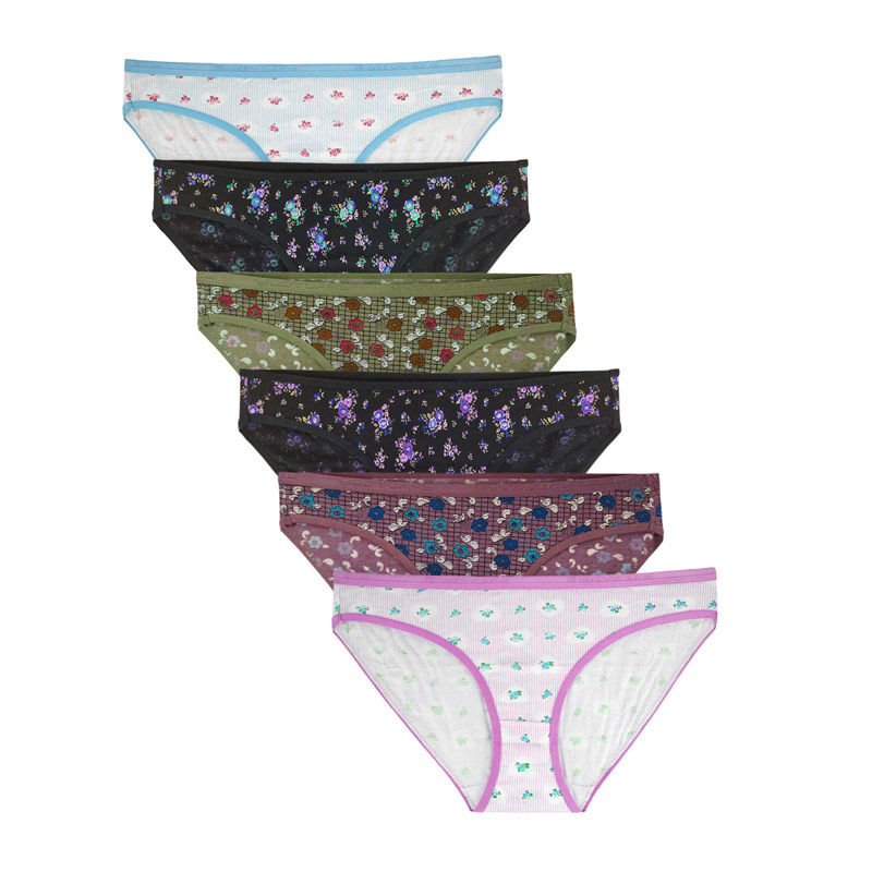 Bodycare 100% Cotton Teenager Assorted Panties In Pack Of 6 - Multi-Color (XS)
