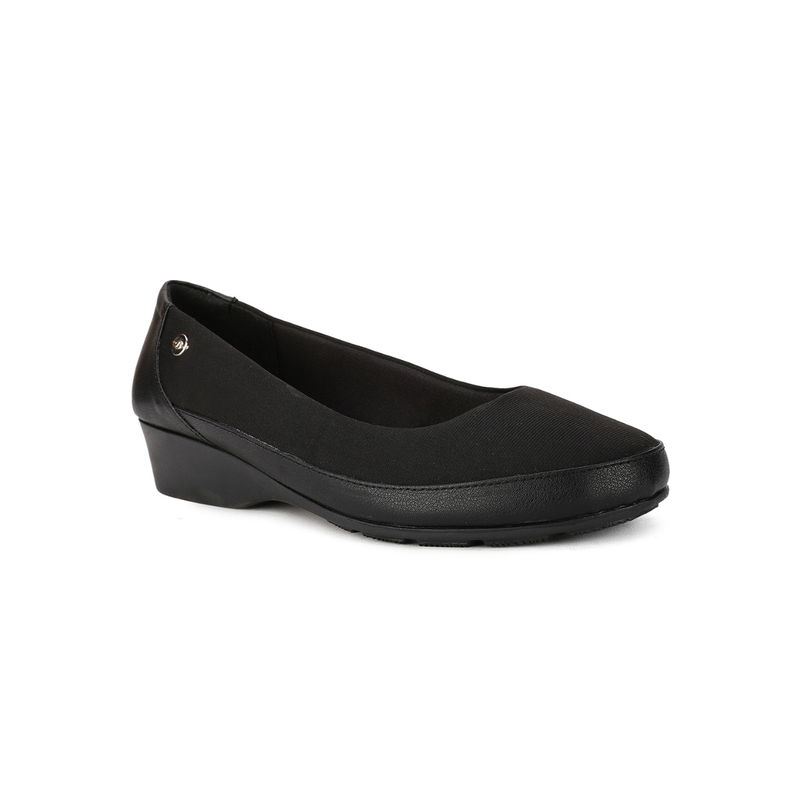 Bata Solid Black Ballerina (UK 8)