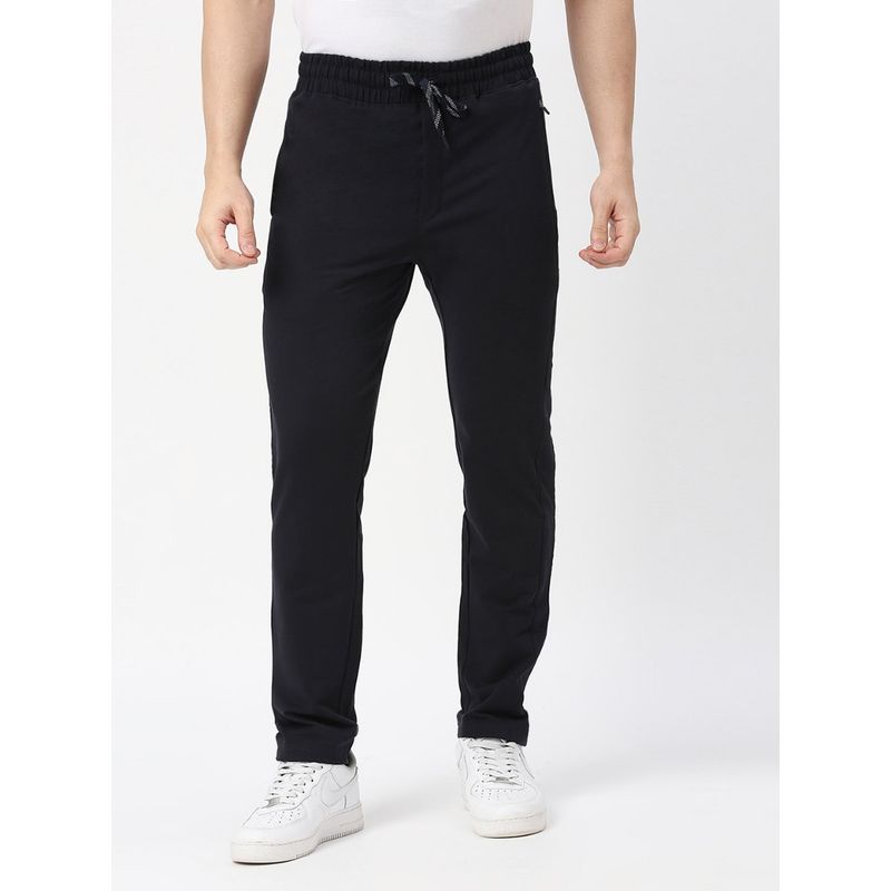 Dragon Hill Navy French Terry Lycra Track Pants (L)