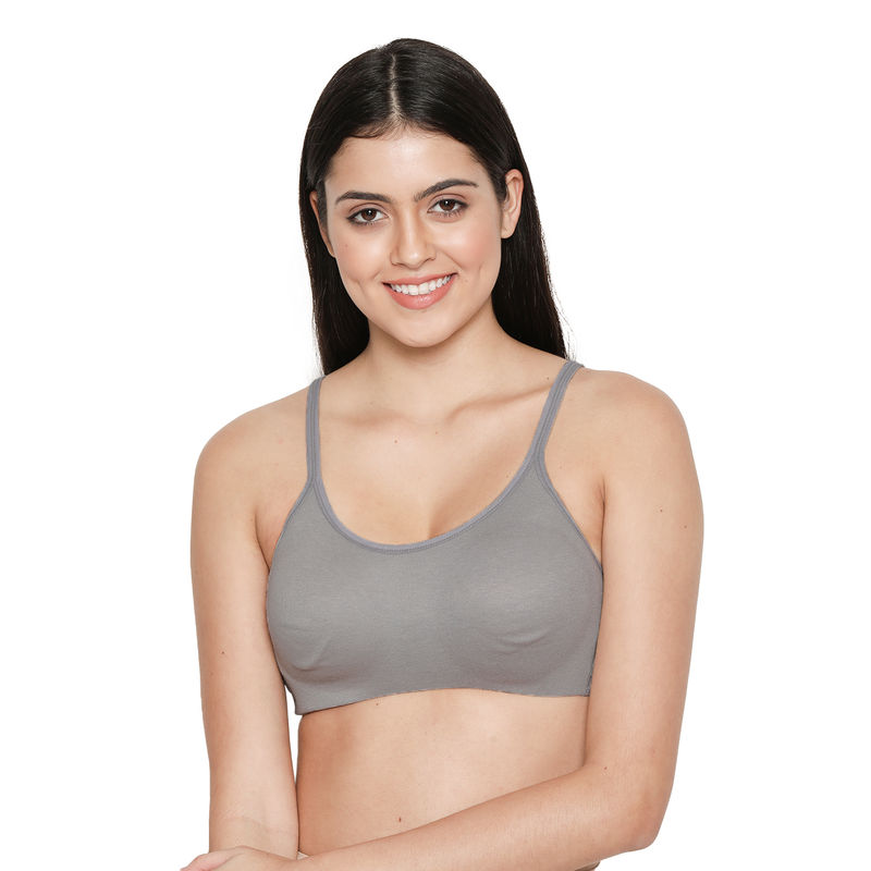 Shyaway Susie Everyday Wirefree Full Coverage Non-Padded Moulded Bra-Grey (32C)