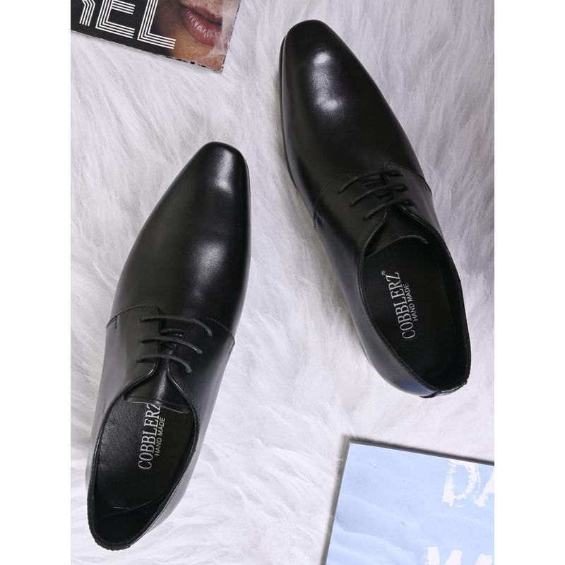 Cobblerz Men Black Solid Formal Derbies (EURO 40)
