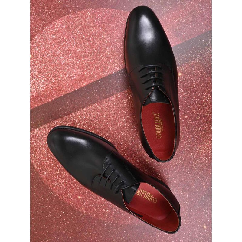Cobblerz Men Black Solid Formal Derbies (EURO 40)