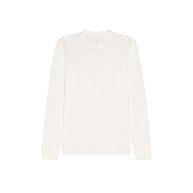 Rag & Bone Classic Henley White (M)