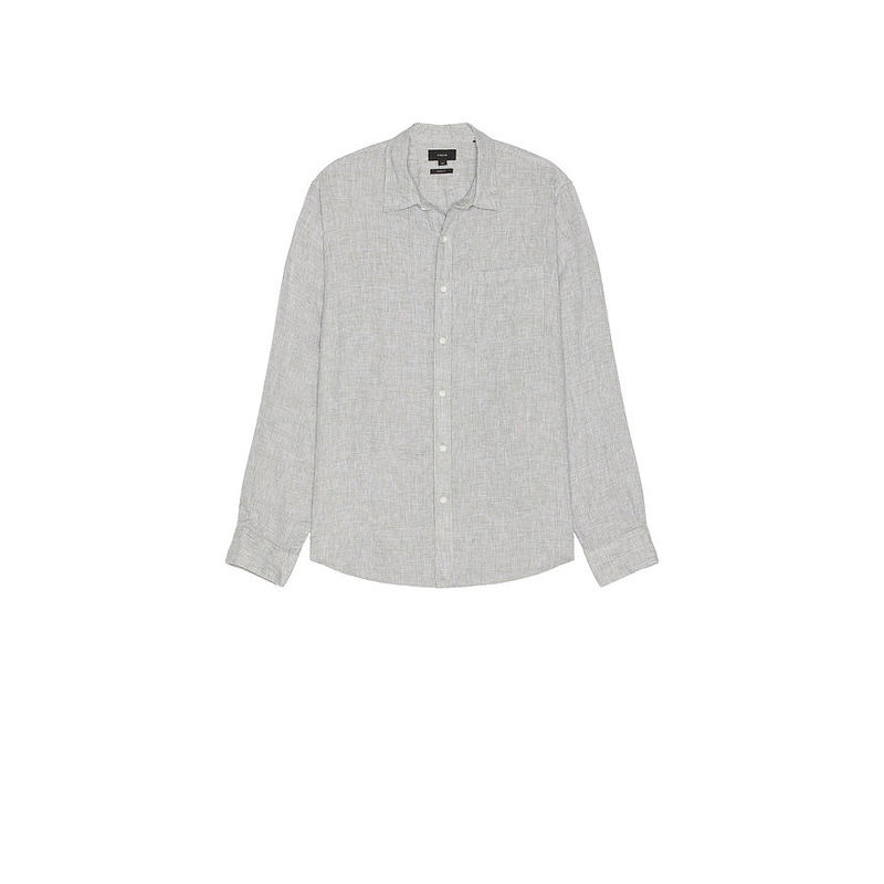 Vince Houndstooth Seperate Placket Long Sleeve Shirt (M)