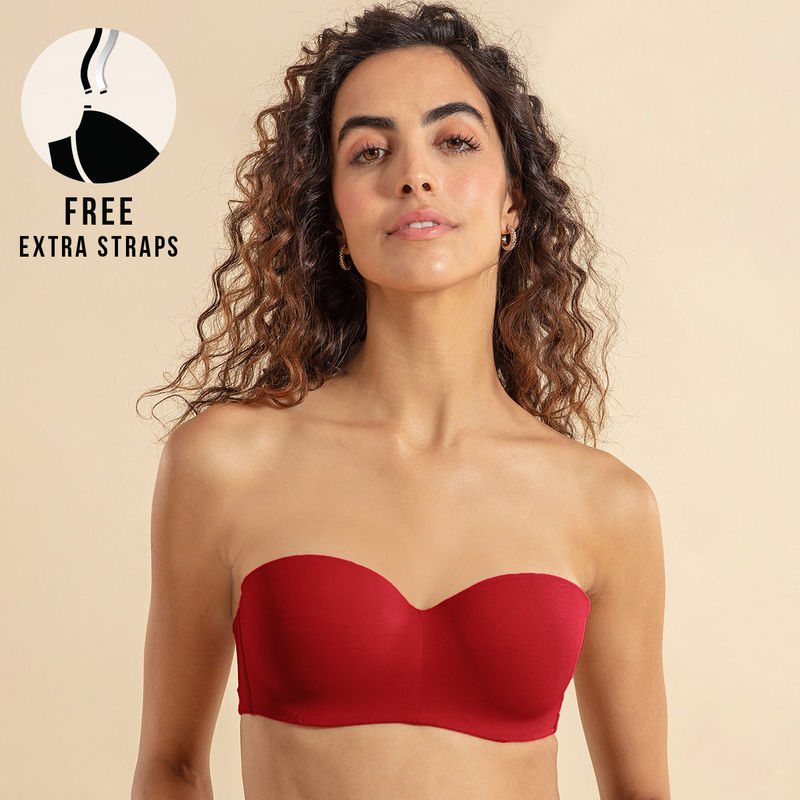 Nykd By Nykaa The Ultimate Multiway Strapless Padded Wired Bra NYB027 Red (32B)