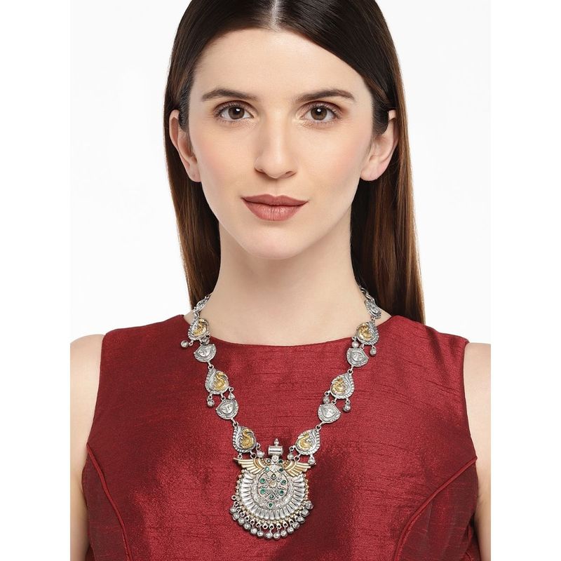 AccessHer German Silver Long Necklace Buy AccessHer German Silver Long