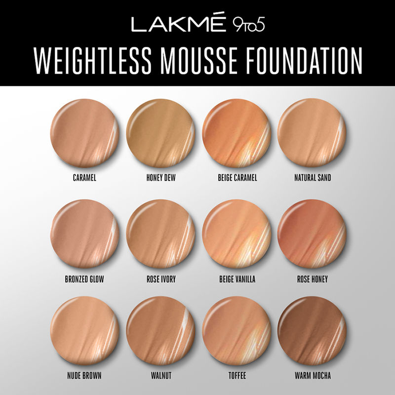 Lakme Foundation Colour Chart