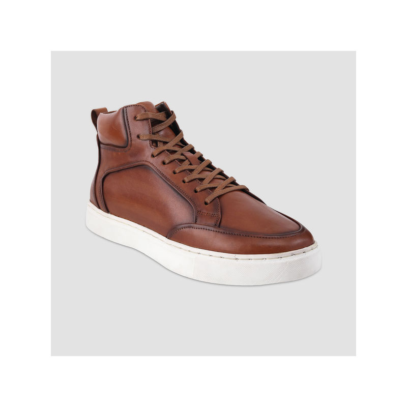EZOK Brown Leather Sneaker For Men (UK 6)