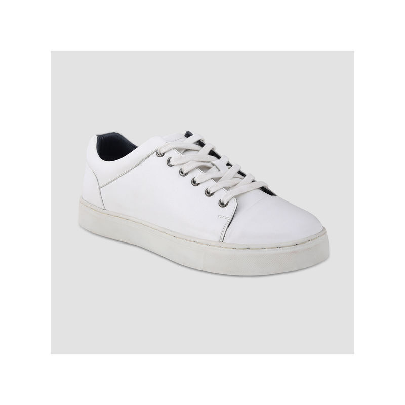 EZOK White Leather Sneaker For Men (UK 6)