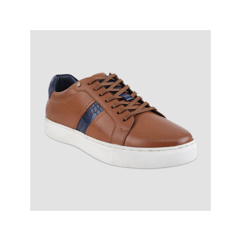 EZOK Brown Leather Sneaker For Men (UK 6)