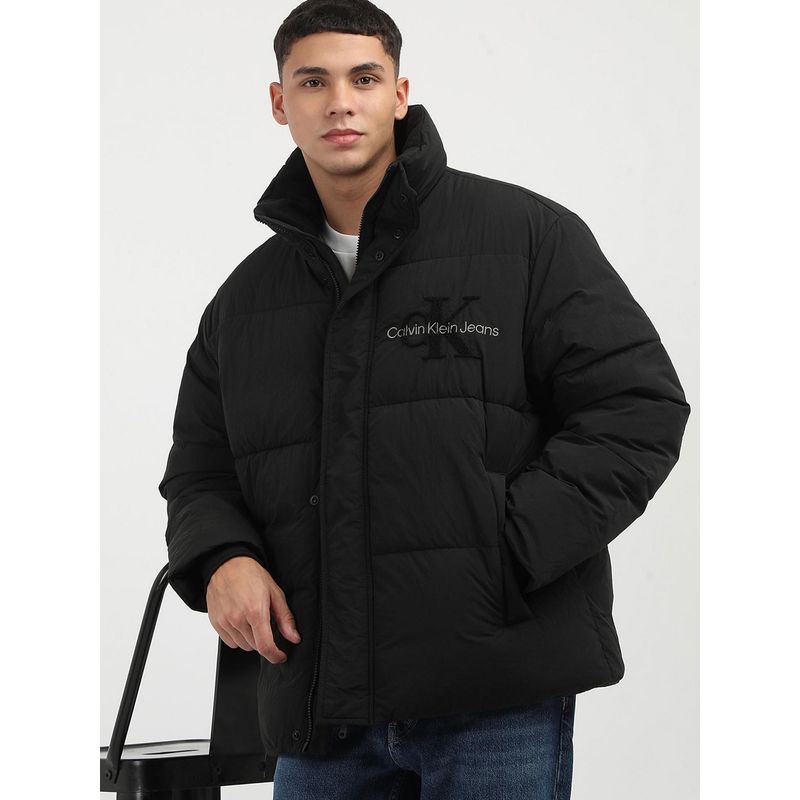 Calvin Klein Black Logo Oversized Fit Nylon Jacket (L)