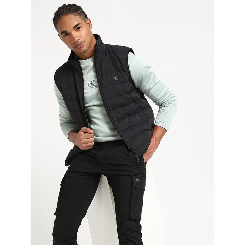 Calvin Klein Black Quilted Regular Fit Nylon Jacket (S)