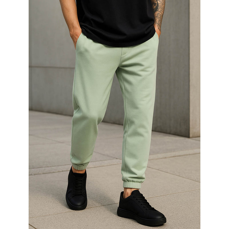 Bewakoof Air 1.0 Men's Green Oversized Joggers (M)