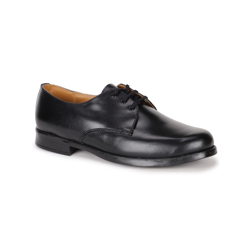 Bata Solid Black Formal Shoes (UK 6)