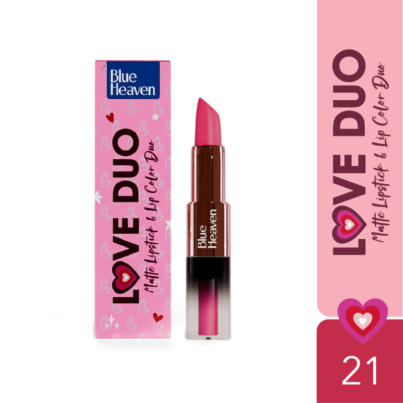 Blue Heaven Love Duo 2 In 1 Dual Sided Lipstick - 21