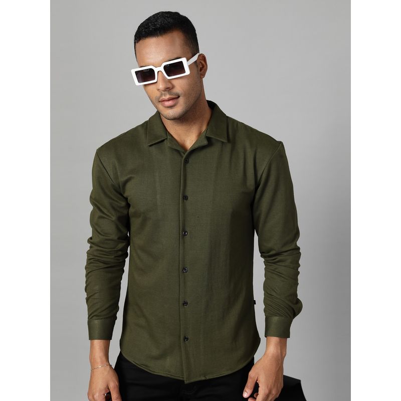 RIGO Men Olive Terry Shirt (S)