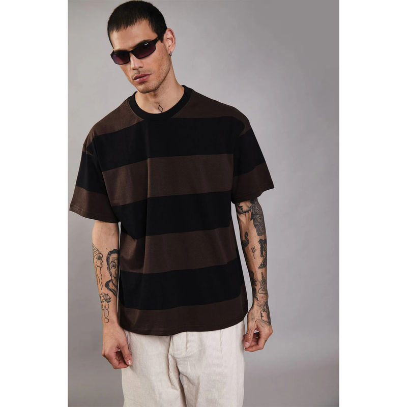 Bonkers Corner Coco Stripes Heavyweight Oversized T-Shirt (S)