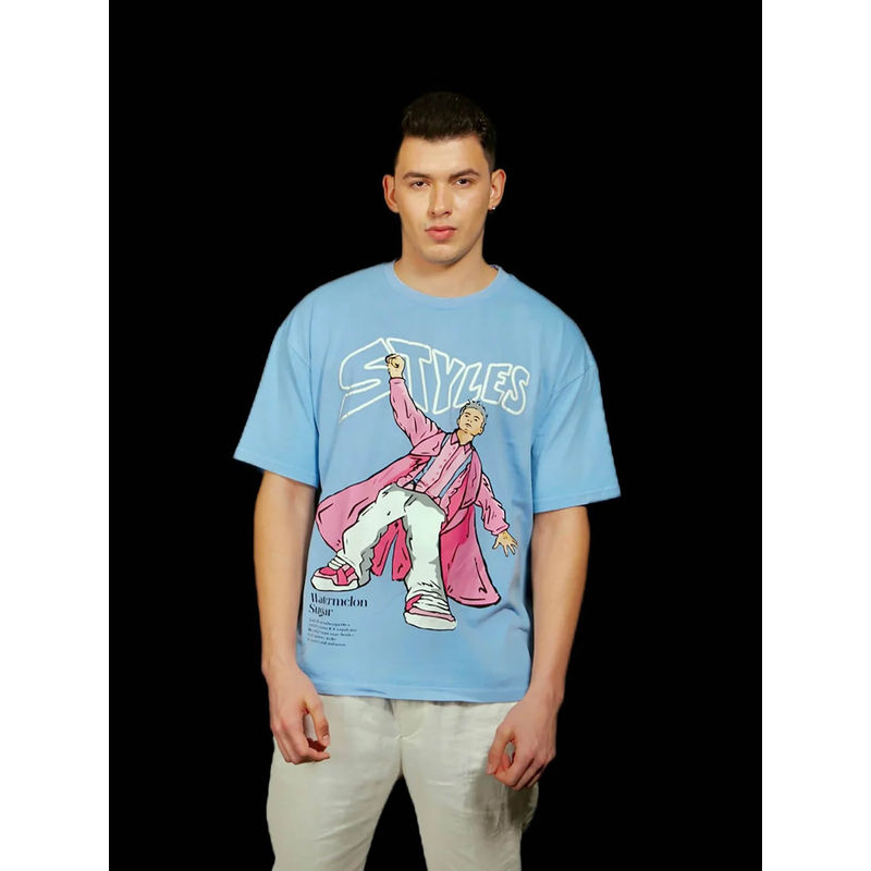 Bonkers Corner Styles Faded Effect Oversized T-Shirt (S)