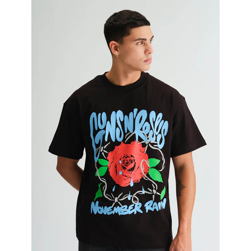 Bonkers Corner Black November Rain Oversized T-shirt (XS)