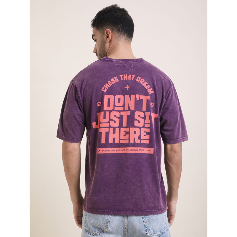 Difference of Opinion Mens Lavender Oversized Acid Wash T-Shirt (M)