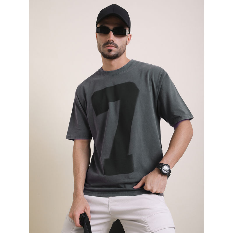 Difference of Opinion Mens Grey Oversized Acid Wash TShirt (S)