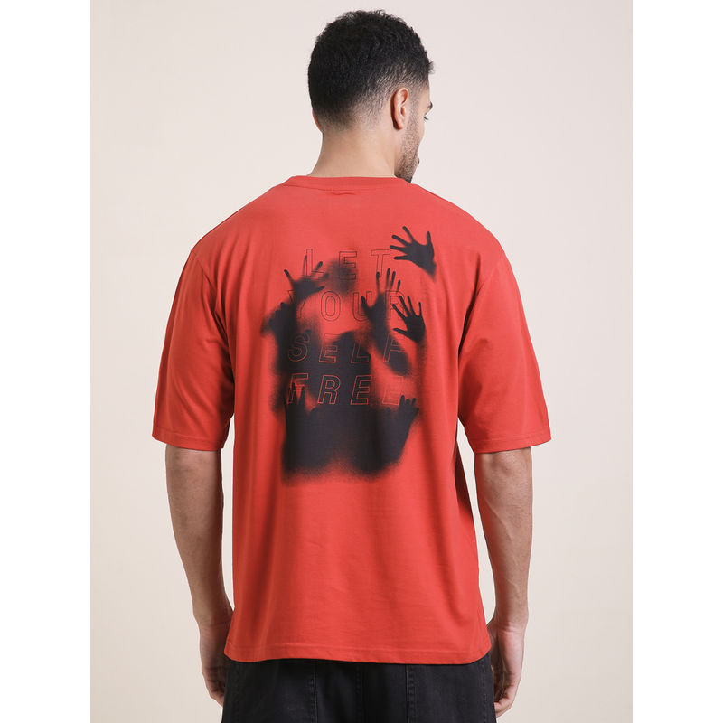 Difference of Opinion Mens Red Oversized Short Sleeve T-Shirt (S)