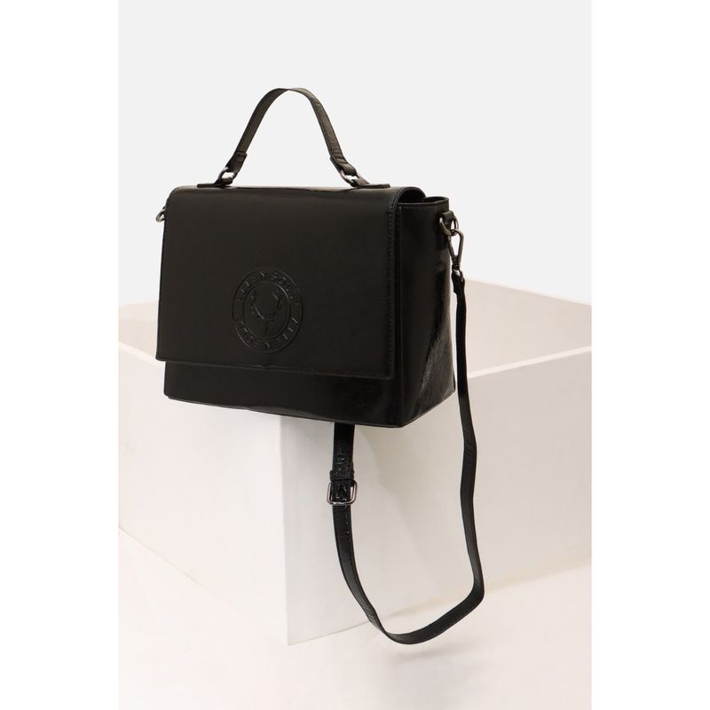 Buy Allen Solly Women Black Textured Casual Sling Bag Online