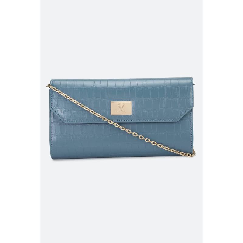 Buy Allen Solly Women Blue Textured Casual Sling Bag Online