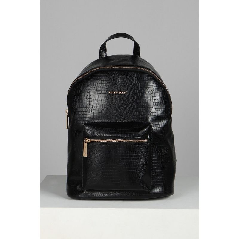Buy Allen Solly Women Black Textured Casual Backpack Online