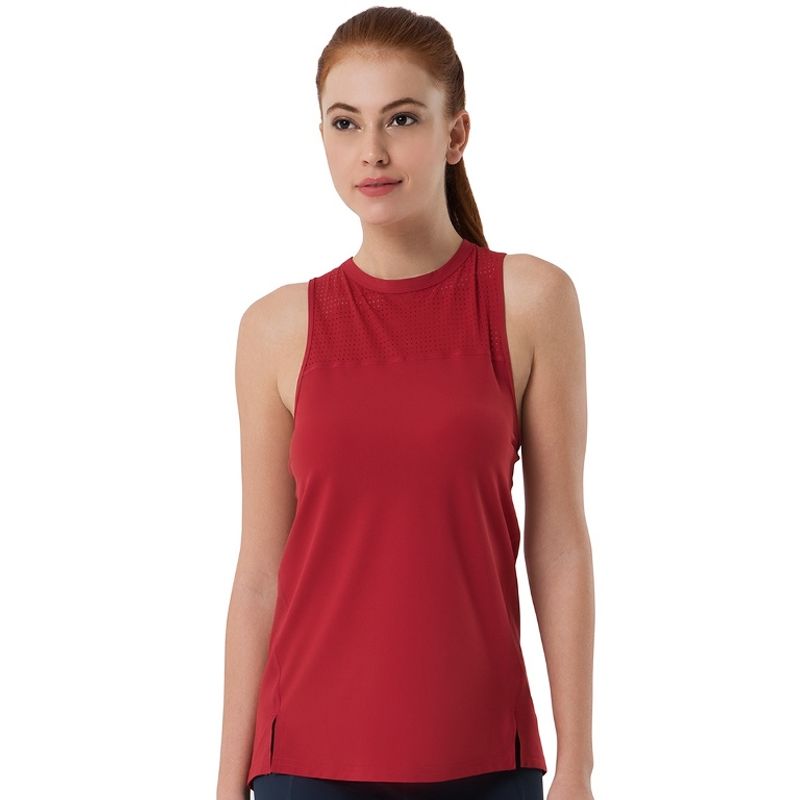 Amante Smooth And Seamless Fitness Tank Top - Red (M)