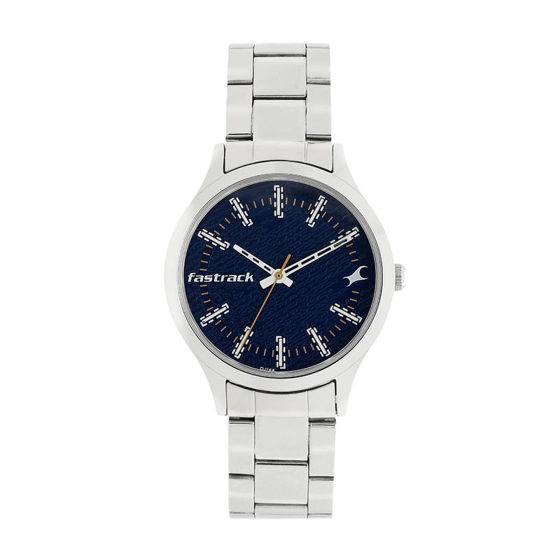 Buy Fastrack Blue Dial Stainless Steel Strap Watch Online