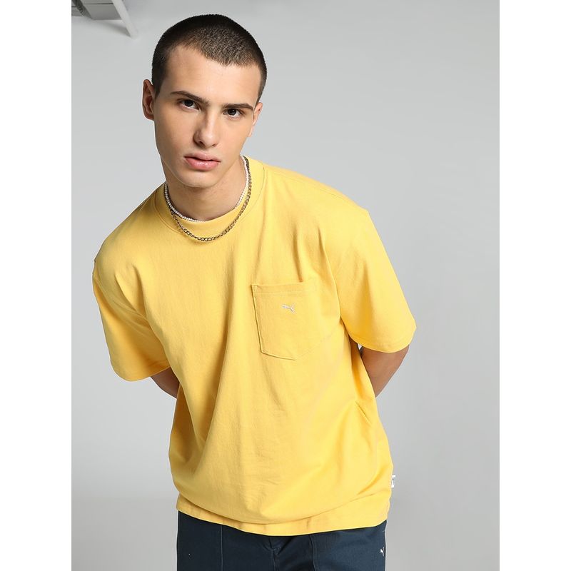 Puma MMQ Pocket Unisex Yellow T-Shirt (XL)