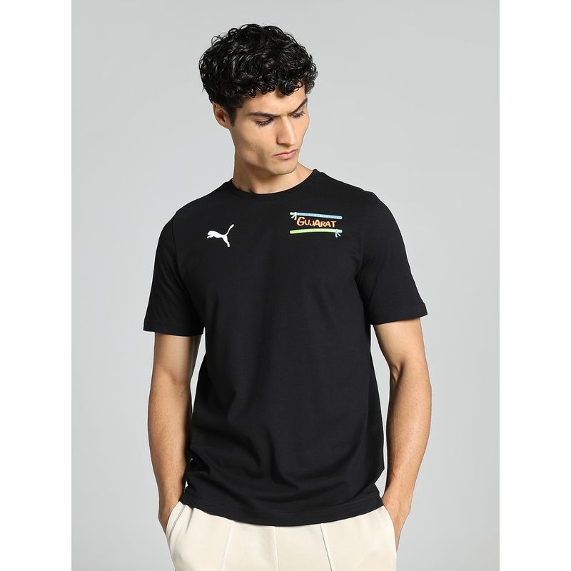 Puma Gujarat City Unisex Black T-Shirt (M)