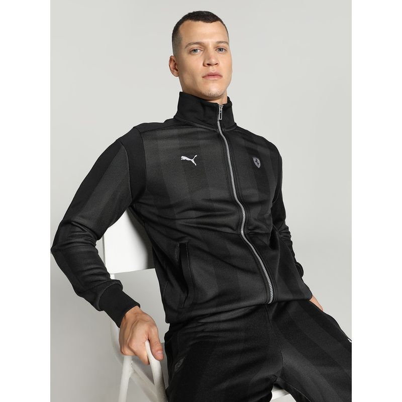 Puma Ferrari Style T7 Men Black Track Jacket (XS)