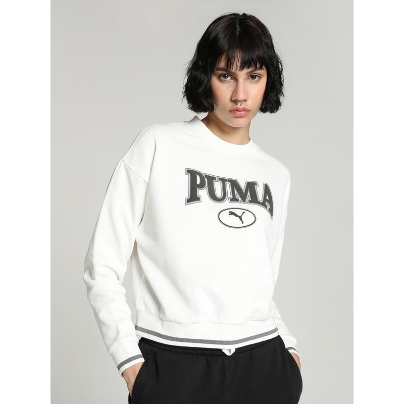 Buy Puma SQUAD Crew Women White Sweatshirt Online