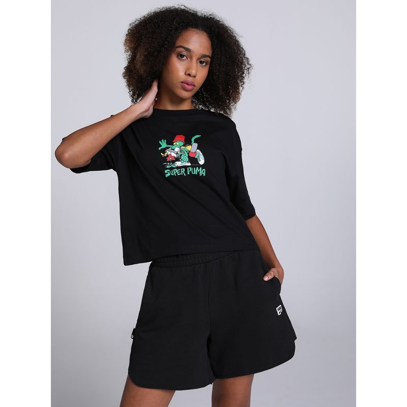Puma Multi Graphic Women Black TShirt Buy Puma Multi Graphic Women