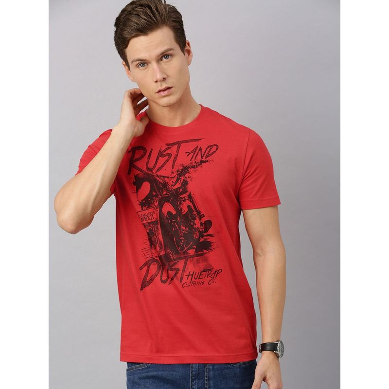 Huetrap Mens Round Neck Short Sleeve Rogue Graphic T-Shirt (XL)