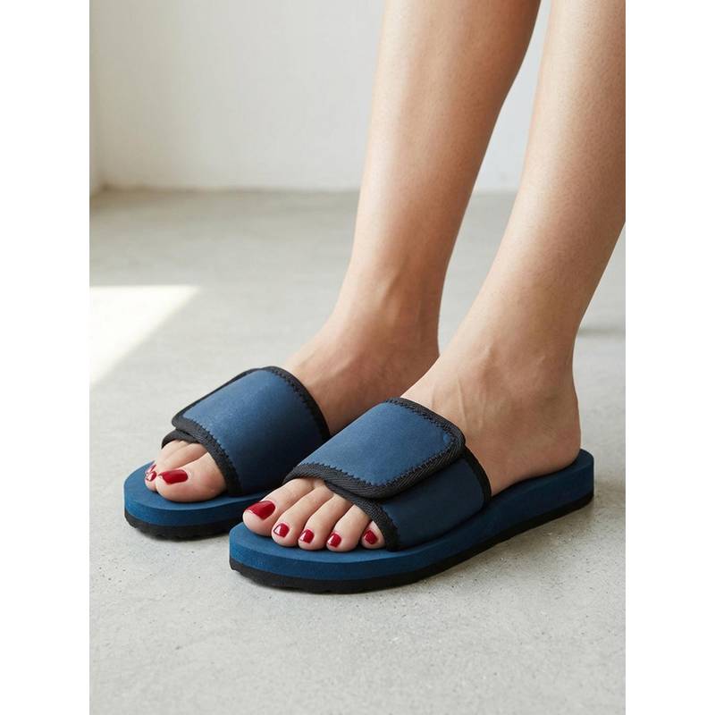 Carlton London Women's Comfort Cushioned Footbed Lightweight Sliders - Navy Blue (EURO 37)
