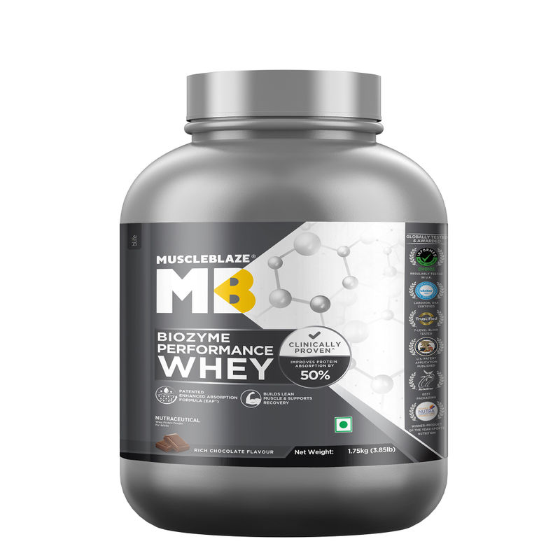 MuscleBlaze Biozyme Performance Whey Protein - Rich Chocolate