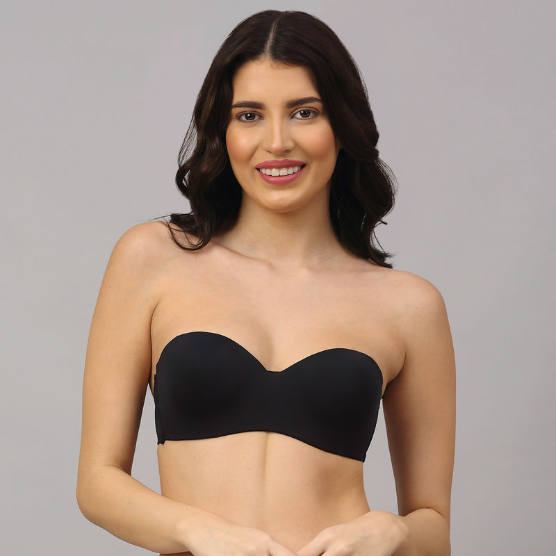 PrettyCat wired strapless tshirt bra - Black (38B)