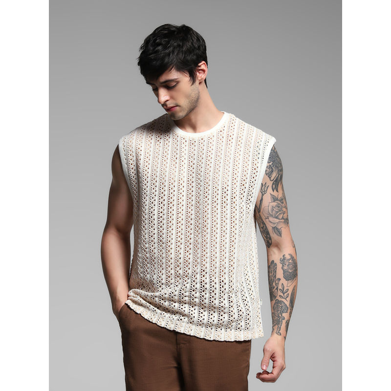 Jack & Jones Off White Regular Fit Tank Top (2XL)