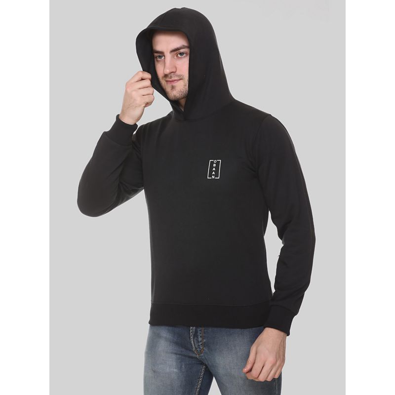 Obaan Men Winter Wear Black Hoodies (M)