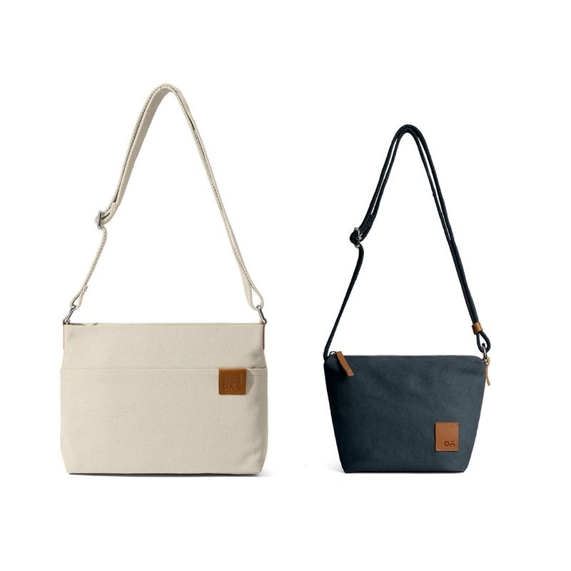 Buy DailyObjects Sunday Crossbody Bag and Caddy Sling Bag White (Set of