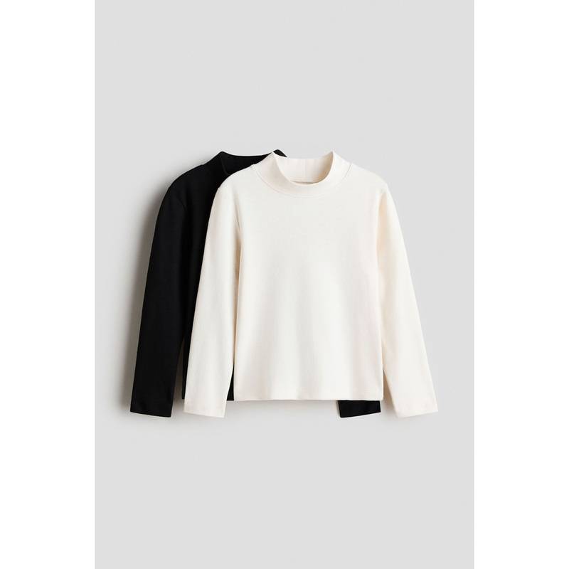 H&M Girls Multi-Color 2-Pack Turtleneck Tops (1.5-2 Years)