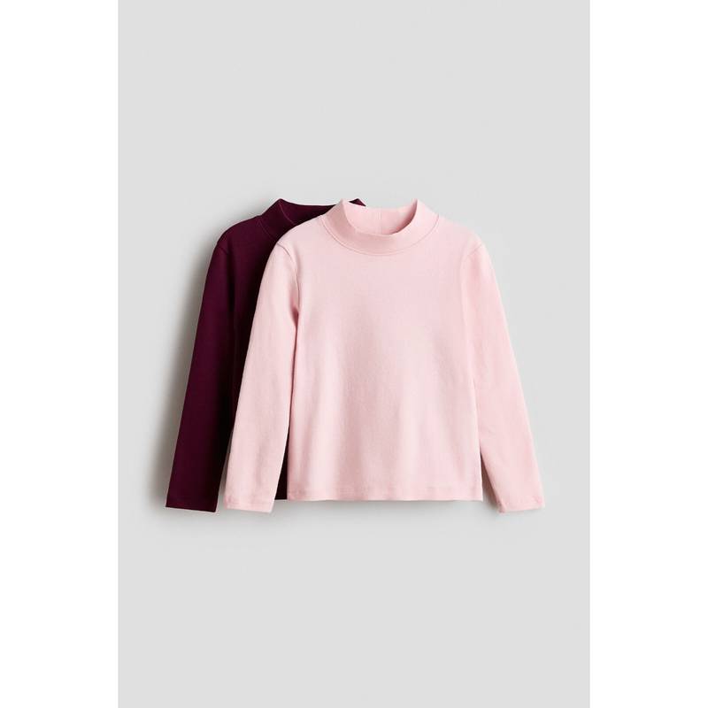 H&M Girls Multi-Color 2-Pack Turtleneck Tops (1.5-2 Years)