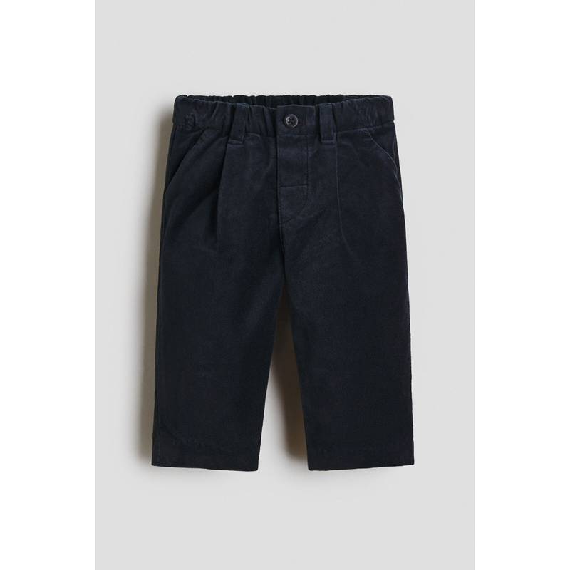 H&M Boys Blue Dressy Velvet Trousers (4-6 Months)