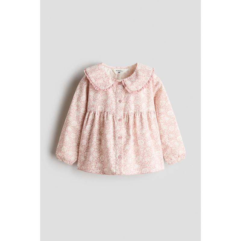 H&M Girls Pink Patterned Corduroy Blouse (5-6 Years)